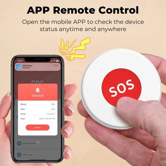 כפתור קריאת חירום Tuya WiFi SOS עם אפליקציית Smart Life 