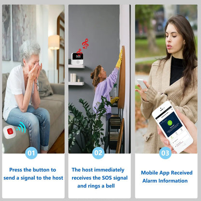מערכת קריאת חירום אלחוטית SOS ‏Tuya/Smart Life Wi-Fi 